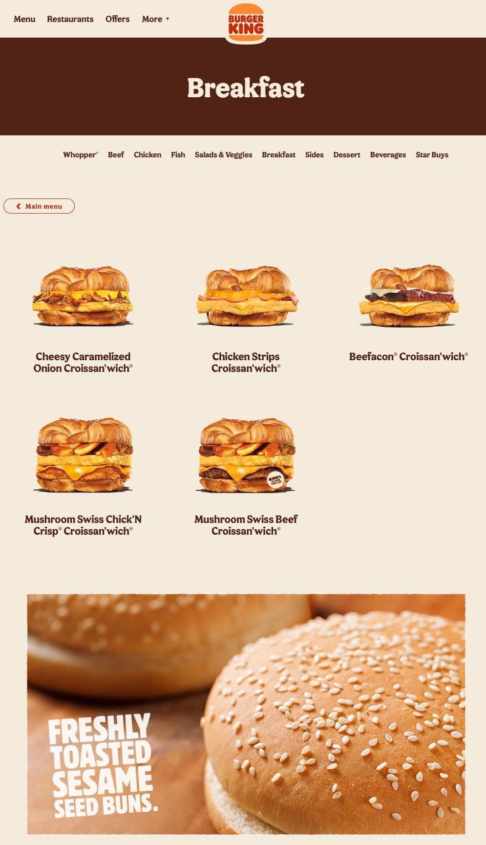 burger king breakfast menu prices